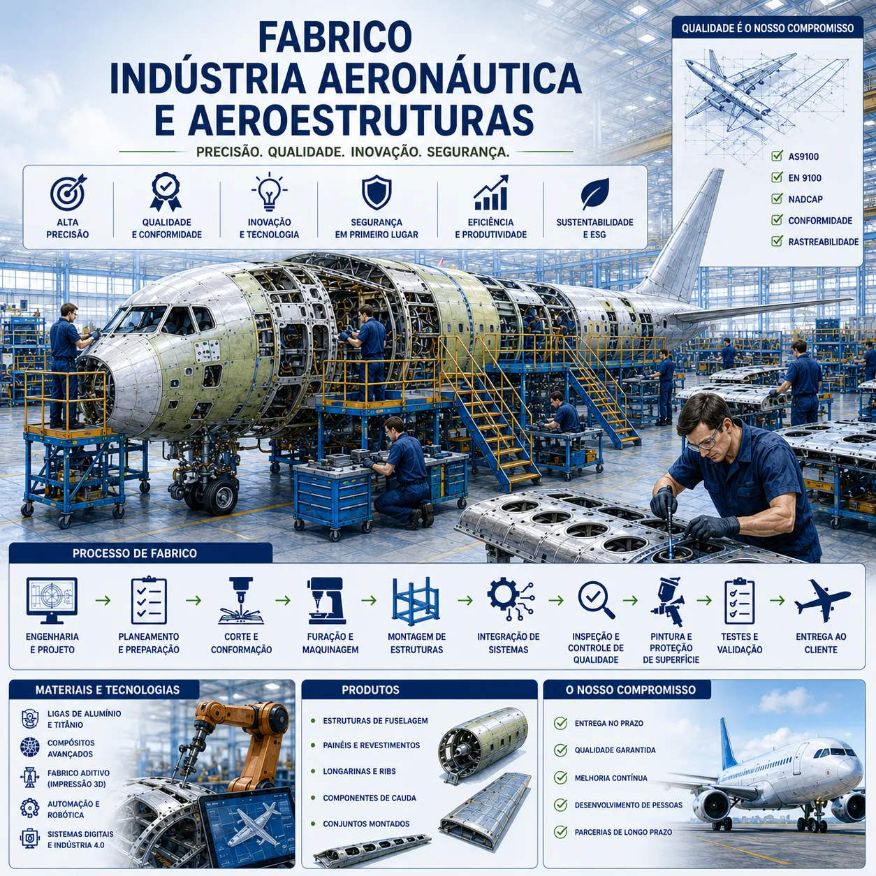 Experiência na indústria aeronáutica