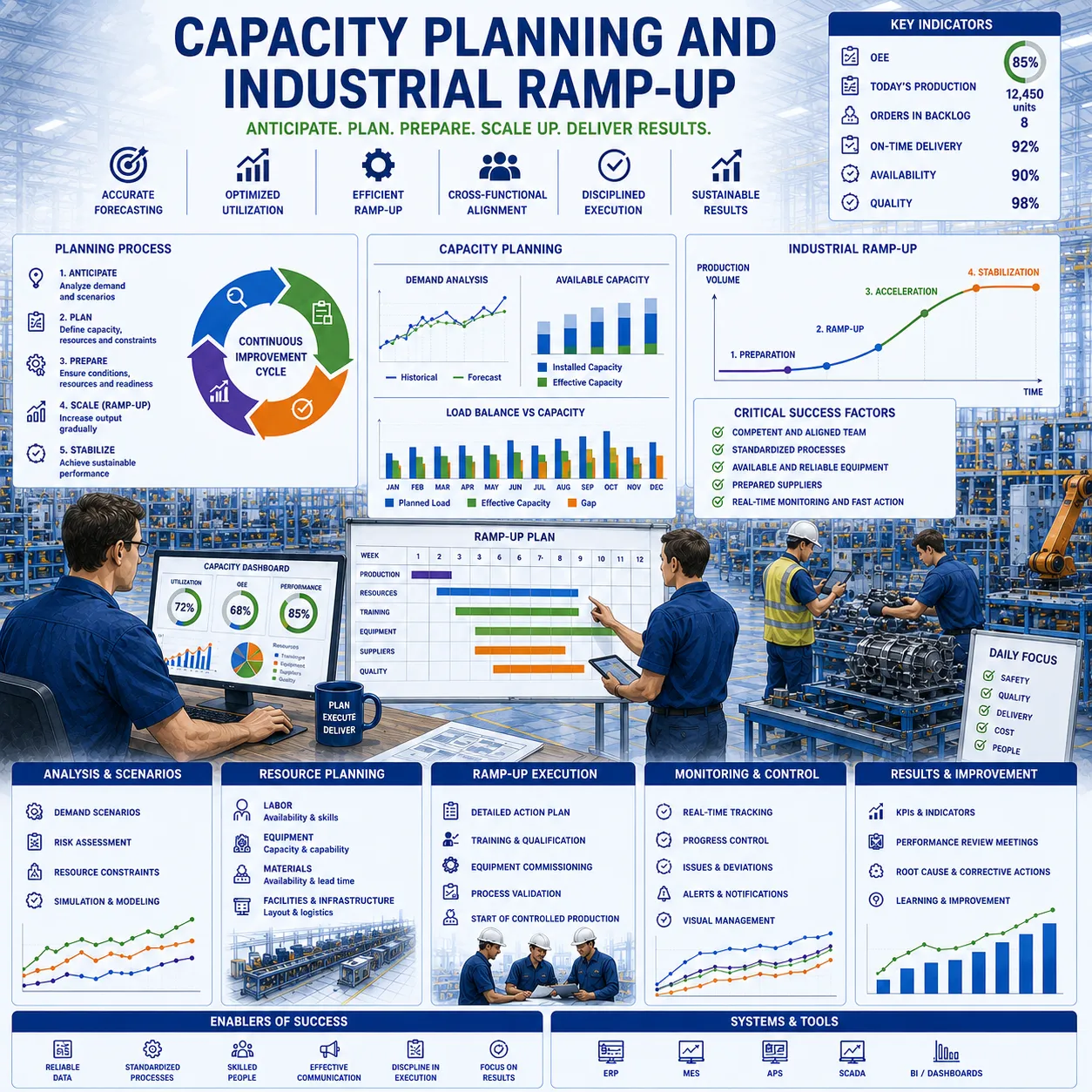 Capacity planning and industrial ramp-up